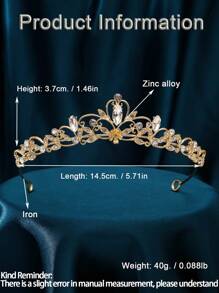 1 件时尚精致的女士花形皇冠，简约独特的设计，展现优雅魅力。如春花般绽放，散发迷人光彩。非常适合婚礼或派对。 - 彩色 - 查看 2