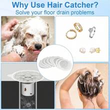 10pcs 11cm Round Disposable Drain Covers, Multi-Purpose/Anti-Clogging Hair Filters, Suitable For Bathtubs, Kitchens, Bathrooms And Other Drains - White - View 6