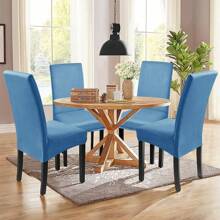 1 szt./4 szt./6 szt. 6 szt. pokrowców na krzesła do jadalni, bardzo elastyczny zdejmowany zmywalny pokrowiec na krzesło na przyjęcie domowe, hotel, wesele, jednolity kolor szczotkowany i bardzo elastyczny pokrowiec na krzesło, zestaw 6 pokrowców na krzesła do jadalni, elastyczny jednolity kolor pokrowców na krzesła Parsons Spandex zdejmowany zmywalny pokrowiec na krzesło kuchenne