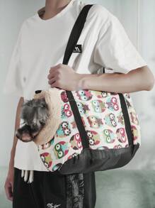 1 Túi đựng chó bằng vải nỉ có đệm, Túi đeo chéo cho thú cưng ngoài trời, Thích hợp cho chó và mèo nhỏ - Màu vàng - Xem 3