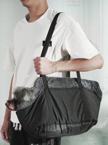 1 Túi đựng chó bằng vải nỉ có đệm, Túi đeo chéo cho thú cưng ngoài trời, Thích hợp cho chó và mèo nhỏ - Màu vàng - Xem 4