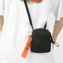 男士单肩包迷你手机袋时尚斜挎包新款百搭尼龙面料休闲设计情侣款中国新年情人节礼物春夏假期旅行 - 彩色 - 查看 8