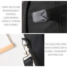 1 件大容量运动旅行手提包，防水干湿分离健身房瑜伽行李袋 - 黑色 - 黑色 - 查看 5