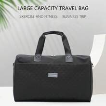 1 件大容量运动旅行手提包，防水干湿分离健身房瑜伽行李袋 - 黑色 - 黑色 - 查看 7