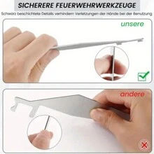 1Pc New 2025 Firepik Firefighter Tools For First Responders, EMS & Firefighters, Spring Steel Multitools, Multipurpose Leverage Tool, Sturdy And Practical Firefighter Swipe Tool - Silver - View 5