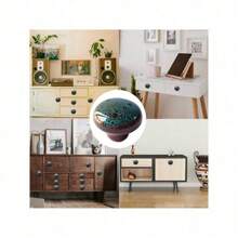 复古圆形橱柜把手 釉面陶瓷圆形梳妆台抽屉把手，仿古抽屉拉手 家居装饰门把手 - 藍色 - 查看 5