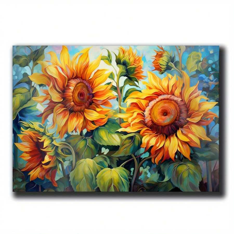 Floral Poster Wall Art Decor, Abstract Flower Pictures Print On Poster, Colorful Wideflower Print, Watercolor Artwork, Flower Print On Poster Wall Art, Art Print, Print - Framed - View 1