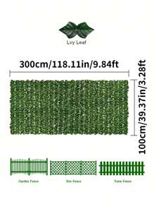 1pc Plastic Artificial Ivy Boxwood Fence With Moss And Grass, Green Fence With Faux Leaves For Garden Party Decoration (Can Be Joined), Valentine Day, Gift Gifts Birthday Graduation,Garden Decor,Outdoor Plant,Gardening,Fake Flowers