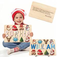 3-In-1 Wooden Puzzles For Toddlers, Wooden Alphabet Number Shape Puzzles Toddler Learning Puzzle Toys For Kids, 3 In 1 Puzzle For Toddlers, Age 3+, Dustomized Wooden Puzzle Toy,Baby,Toddler,Kids Toys,Nursery Name Sign,Personalized Gifts,First 1st Brirthday Gifts,Birthday Gift,Anniversary Gift,Building BloDks Gift Set(With Pegs) - With Nails (lettering) - View 7