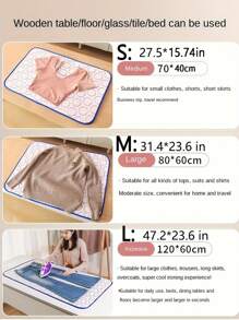 家用可折叠熨烫垫 - 耐热防水，便携式耐高温熨烫垫防滑，旅行便携式隔热熨烫垫，适合家庭、旅行和外出熨烫需求，加厚悬挂熨烫垫 - 彩色 - 查看 7