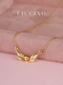 Dây chuyền mặt đá Cubic Zirconia hình trái tim thiên thần FICCINO, thép titan mạ vàng, trang sức O-Chain có thể điều chỉnh độ dài, trang phục hàng ngày dễ thương và đa năng, món quà lý tưởng cho các cô gái và bạn thân, đi kèm hộp quà tặng - 47n/69n - Xem 10