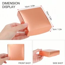 30 piezas Cajas de regalo de papel dorado rosa, cajas de cartón pequeñas, adecuadas para empaquetar chocolates, velas, jabones hechos a mano, favores, para fiestas o bodas, Día de San Valentín