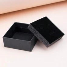 6pcs Matte Black Jewelry Box, Kraft Paper Box For Earrings, Necklace, Ring, Jewelry Gift Storage Valentine's Day - Black - View 7