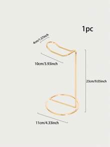 1 件/2 件 23x11 厘米金属底座耳机支架/手机支架，金色/玫瑰金色桌面耳机和手机支架展示架