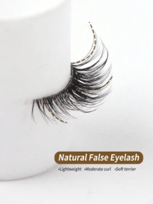 10对自然半眼假睫毛 自然条状自然3D蓬松假睫毛迷你可爱超短半睫毛 欧美风格延长假睫毛 细而透明茎 延长末端 自然卷曲 可重复使用 非常适合小眼睛的女生 适合约会聚会等场合 假睫毛 自然增大双睫毛 防水防汗假睫毛 - 黑色 - 查看 4