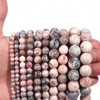 4/6/8/10/12mm 1 Strand Natural Pink Opal Beads,Smooth Round Bead Beautiful Healing Stones Natural Rose Pink Color Opal Gemstone Bead Jewelry Making DIY Bracelet