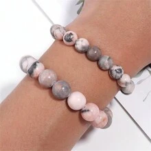 4/6/8/10/12mm 1 Strand Natural Pink Opal Beads,Smooth Round Bead Beautiful Healing Stones Natural Rose Pink Color Opal Gemstone Bead Jewelry Making DIY Bracelet