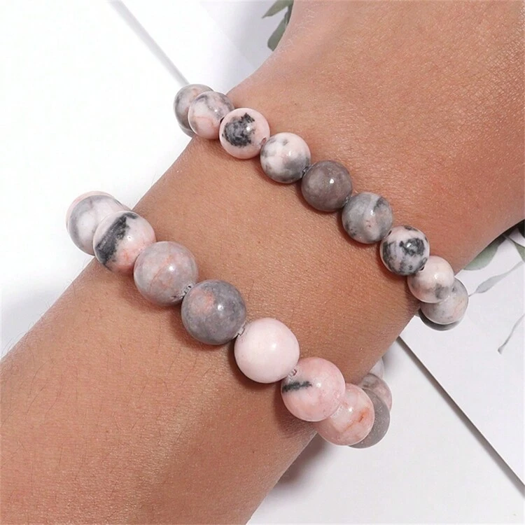 4/6/8/10/12mm 1 Strand Natural Pink Opal Beads,Smooth Round Bead Beautiful Healing Stones Natural Rose Pink Color Opal Gemstone Bead Jewelry Making DIY Bracelet - Multicolor - View 3