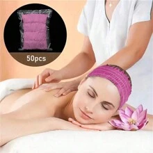 1/10/20/25/50/100/200 chiếc Băng đô làm sạch mặt dùng một lần bằng vải không dệt, Phụ kiện tóc để làm sạch mặt và tẩy trang, Thiết kế dây thun và khóa mép, Băng đô chăm sóc da, Làm đẹp, Sản phẩm chăm sóc da, Spa, Chăm sóc bản thân, Dụng cụ chăm sóc da, Chăm sóc mặt, Đồ dùng thẩm mỹ, Da, Rửa mặt, Chăm sóc da mặt - trắng - Xem 25