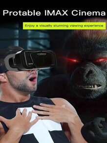 1 件沉浸式 3D 虚拟现实耳机 VR 眼镜，适用于手机的 VR 游戏眼镜，让您拥有前所未有的体验！（部分零件随机发送） - 黑色 - 查看 5