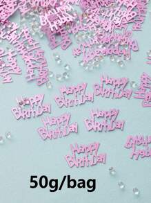 15g/30g/50g 亚克力钻石生日派对装饰纸屑，派对桌上撒纸屑，生日派对装饰，生日礼物装饰，生日派对纸屑 - 彩色 - 查看 16