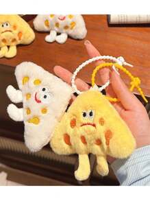 创意毛绒公仔 可爱奶酪表情吊坠 可爱娃娃包包饰品 小礼物 - 彩色 - 查看 4