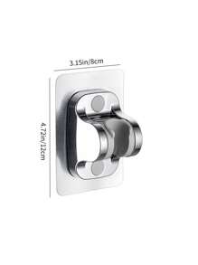 1pc ABS Showerhead Rack, Modernist Punch-Free Adjustable Showerhead Holder For Bathroom Bathroom Accessories Bathroom Tools - Silver - View 6