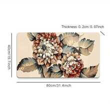 1 件彩色花卉印花鼠标垫游戏鼠标垫多尺寸键盘桌垫橡胶防滑办公鼠标垫办公桌配件键盘桌垫适用于学校办公室家庭礼物送给朋友家人 - 彩色 - 查看 4