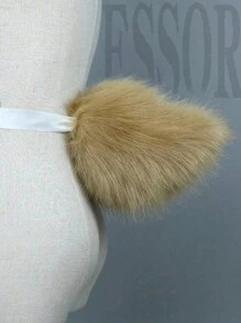 1/2pcs Kawaii Rabbit Tail Plush Bag Accessories, Kawaii Rabbit Tail Plush Fursuit Tails Anime Cosplay Costume Props Fluffy Lolita Furry Bunny Tail For Party Role Play, Present Car Accessories Women Key Chain Charms Plushie,Halloween Gifts - Multicolor - View 7