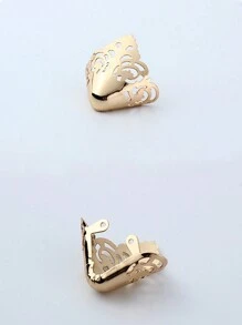 1 对金色镂空金属鞋头保护器，高跟鞋别致装饰套，修复磨损鞋头 - 金色 - 查看 6