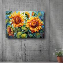 Floral Poster Wall Art Decor, Abstract Flower Pictures Print On Poster, Colorful Wideflower Print, Watercolor Artwork, Flower Print On Poster Wall Art, Art Print, Print - Framed - View 6