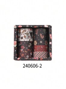 6 卷/盒，复古圣诞和纸胶带套装 - 独特的烫金圣诞图案贴纸卷，用于剪贴簿装饰学生文具装饰胶带礼品包装装饰必需品 - 纸质材料，易于使用 - 彩色 - 查看 18