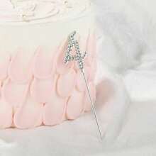 1个/10个合金水钻金色数字0-9蛋糕装饰插牌 生日装饰 婚礼装饰 数字蛋糕装饰 - 彩色 - 查看 4