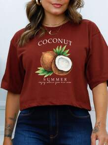 Cropped Feminino Oversized Coconut - D03 - Marrom Café - Xem 3