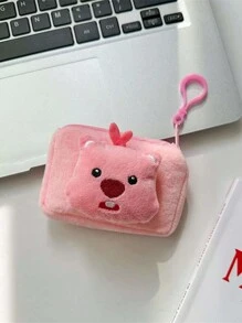 1 件水豚毛绒零钱包，可爱动物钥匙扣多功能卡/身份证夹，便携式配件 - 多色 - 查看 15