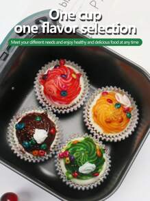 50 chiếc/bộ chủ đề Giáng sinh tình yêu đang lớn lên giấy lót bánh nướng xốp chống dầu mỡ, dùng cho các buổi họp mặt gia đình và tiệc tùng - Nhiều màu - Xem 6