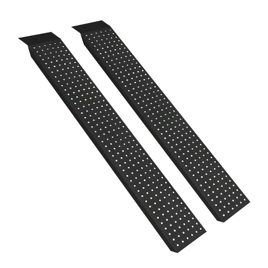 Froadp 2x Access Ramp Steel Loading Ramp Loading Ramps | Max 400 Kg | Loading Dock | Loading Rail | Galvanized Steel | Non-Slip For Car, Motorcycle, Quad, Black - Black - View 1