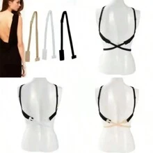 3pcs/2pcs/1pc Women Deep V-Neck Backless 2 Buttons Cross Strap Extender Bra Clips, Comfortable Durable Non-Slip Design, Perfect Invisible Lingerie Accessory For Open Shoulder Outfits - Multicolor - View 7