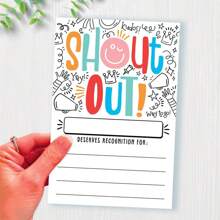 20pcs Set Fun Shout Out Cards For Employees, Office Staff, Teachers - Employees Appreciation And Recognition Reward Cards For Work Bulletin Board - Multicolor - View 2