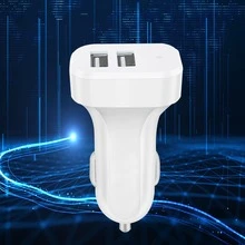 1 件车载充电器快速充电双端口 USB Cargador Carro 点烟器适配器兼容 iPhone 15 14 13 12 11 Pro Max X XR XS 8 Plus 6s、iPad、 - 白色 - 查看 2