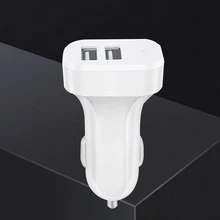 1 件车载充电器快速充电双端口 USB Cargador Carro 点烟器适配器兼容 iPhone 15 14 13 12 11 Pro Max X XR XS 8 Plus 6s、iPad、 - 白色 - 查看 3