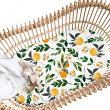 1件/套婴儿摇篮床单 透气舒适摇篮床笠 通用尺寸 适用于椭圆形、长方形摇篮床垫 男女宝宝通用 32英寸 x 16英寸 - 彩色 - 查看 5