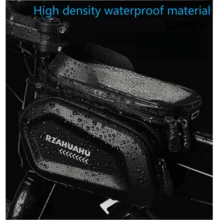 Hộp đựng đồ xe đạp chống thấm nước, Túi đựng đồ đạp xe di động 3 trong 1, Túi đựng đồ xe đạp vỏ cứng EVA chống thấm nước màn hình cảm ứng, Túi đựng đồ ống trên xe đạp leo núi, Túi đựng điện thoại di động cho xe đạp, Thiết bị đạp xe ngoài trời - đen - Xem 6