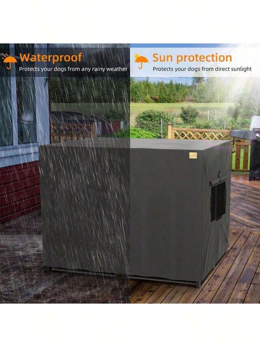 52x40'' Heavy Duty Metal Dog Crate Cage Indoor Outdoor Kennel Pen With