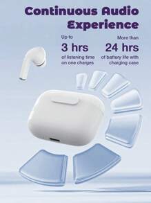 圣诞装饰真无线耳塞超长播放带充电盒 IPX5 防水入耳式耳塞带麦克风适用于智能手机运动节日礼物 - 彩色 - 查看 8