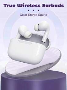 圣诞装饰真无线耳塞超长播放带充电盒 IPX5 防水入耳式耳塞带麦克风适用于智能手机运动节日礼物 - 彩色 - 查看 10