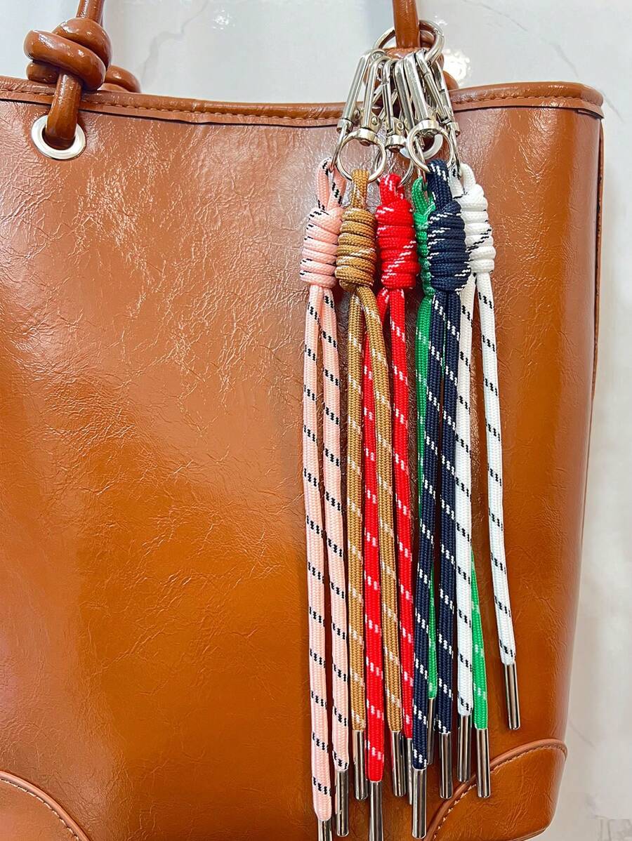 多功能时尚蝴蝶结包吊坠配饰旅行节日钩针编织圣诞礼物感恩节复古 - 彩色 - 查看 1