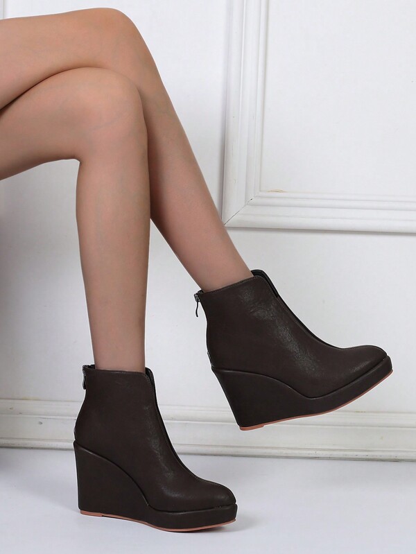 Botines de plataforma de tacón alto para mujer