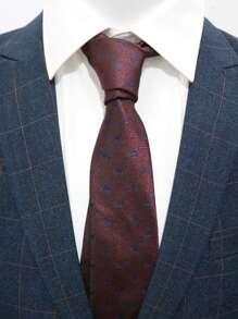 1 件花卉轻质商务休闲时尚涤纶领带，适合所有季节男士领带