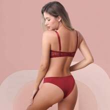 Z&D Women Sexy Lingerie Sets - 酒紅色 - 查看 4